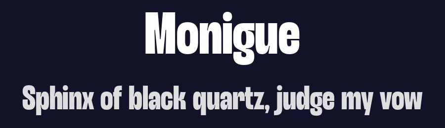 Monigue by Zarma Type Foundry — Sans Serif Font — thumbnail 2
