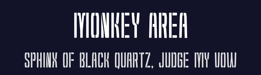 Monkey Area by Goma Shin — Decorative Font — thumbnail 2