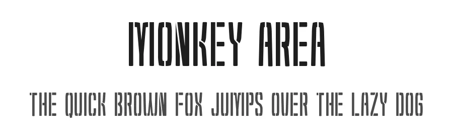 Monkey Area by Goma Shin β Decorative Font