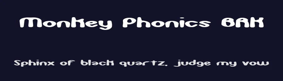 Monkey Phonics BRK by Ænigma — Decorative Font — thumbnail 2