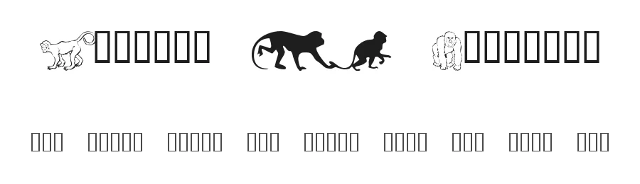 Monkeys DC Primates by Ozmee — Dingbats Font