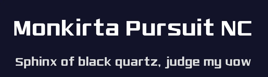 Monkirta Pursuit NC by Jayvee Enaguas — Display Font — thumbnail 2