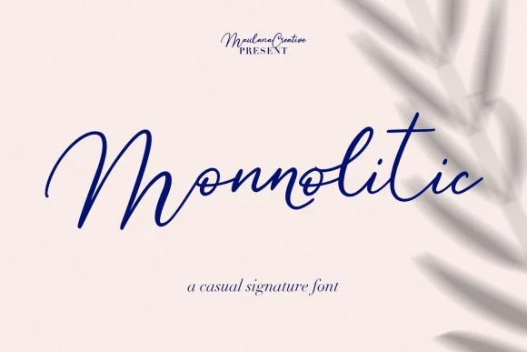 Monnolitic Font by Maulana Creative — Script Handwritten Font