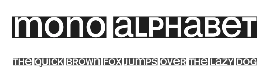 Mono Alphabet by Manfred Klein โ Sans Serif Font