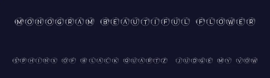 Monogram Beautiful Flower by share font — Decorative Font — thumbnail 2