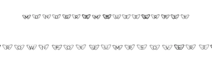 Monogram Butterfly