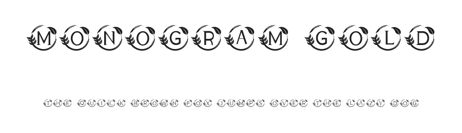 Monogram Gold by share font β Decorative Font
