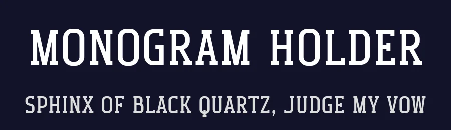 Monogram Holder by Edignwn Type — Serif Font — thumbnail 2