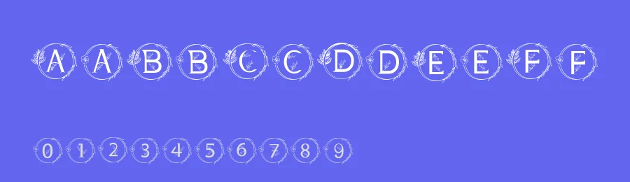Monogram Leaves by share font — Decorative Font — thumbnail 3