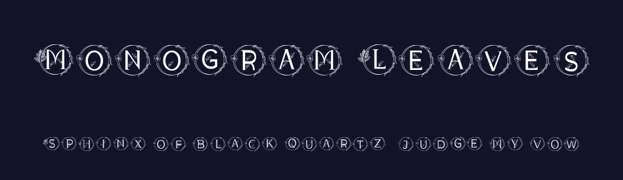 Monogram Leaves by share font — Decorative Font — thumbnail 2