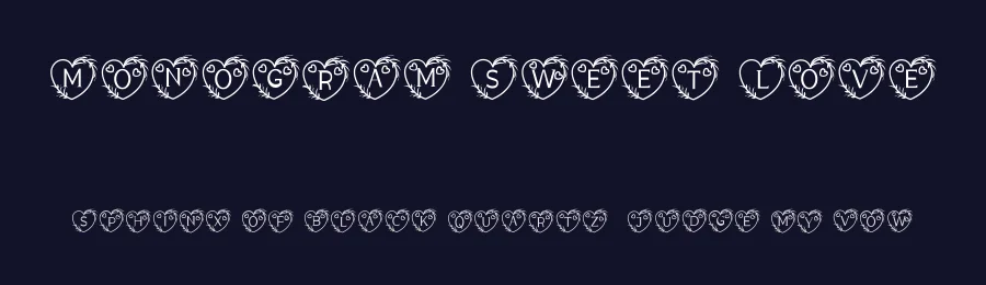 Monogram Sweet Love by share font — Decorative Font — thumbnail 2