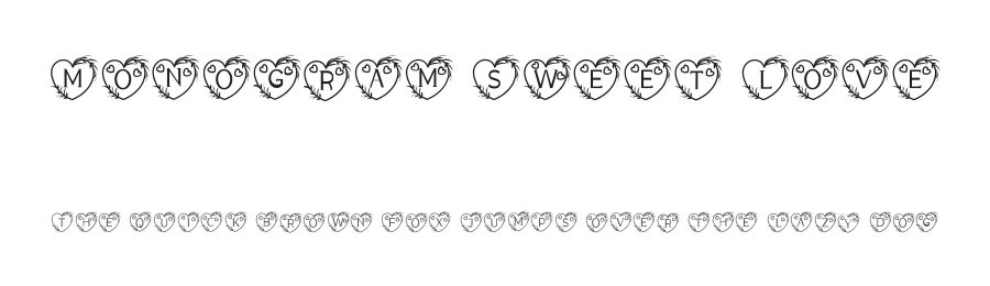 Monogram Sweet Love by share font — Decorative Font