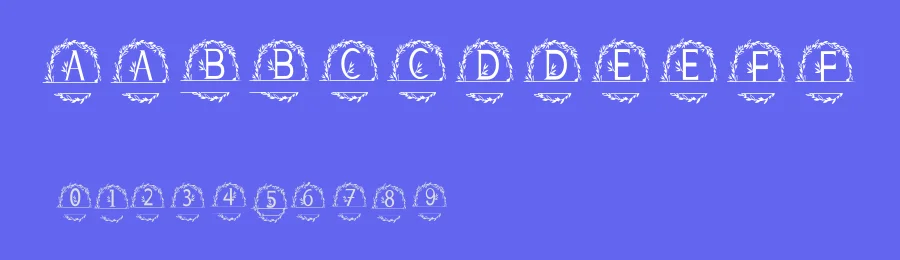 Monogram Wreath Floral by share font — Decorative Font — thumbnail 3