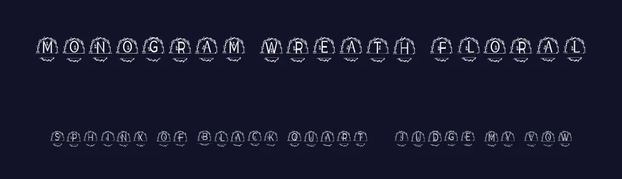Monogram Wreath Floral by share font — Decorative Font — thumbnail 2