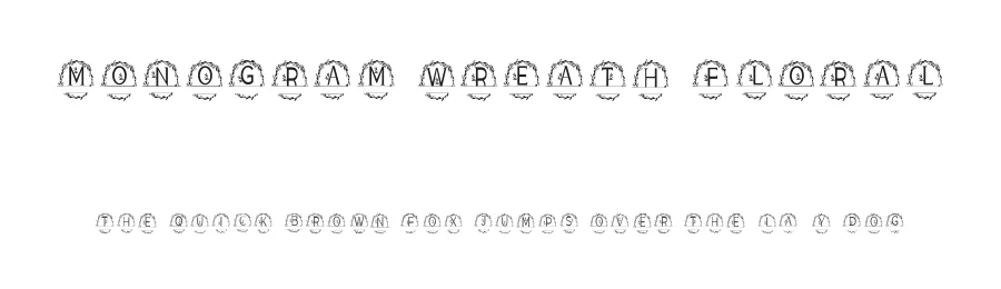 Monogram Wreath Floral by share font β Decorative Font