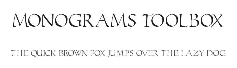 Monograms Toolbox by Manfred Klein — Decorative Font