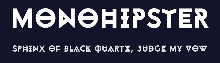 Monohipster by Andrea Cerboneschi — Sans Serif Font — thumbnail 2
