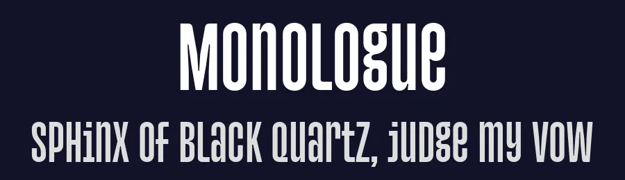Monologue by Yusril Muhtadi — Sans Serif Font — thumbnail 2