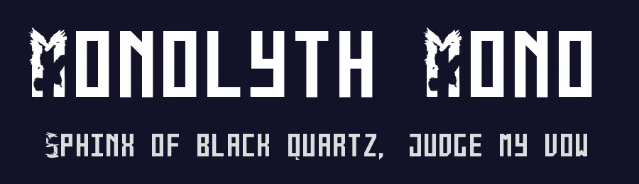 Monolyth Mono by Khay Redd — Decorative Font — thumbnail 2