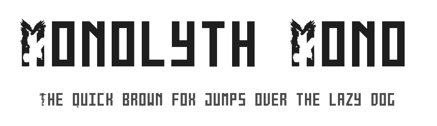 Monolyth Mono by Khay Redd — Decorative Font