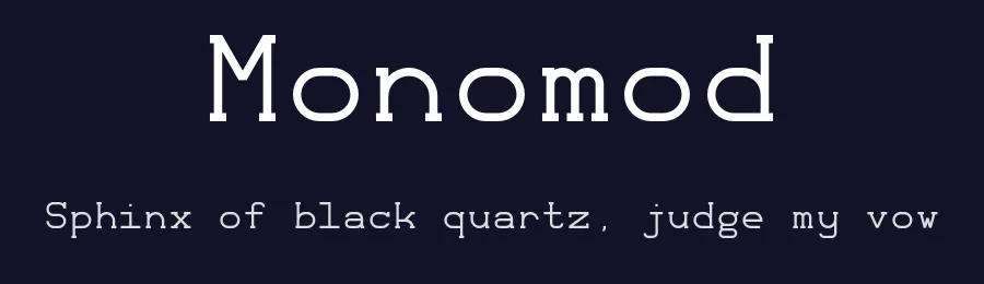Monomod by ThorType — Sans Serif Font — thumbnail 2