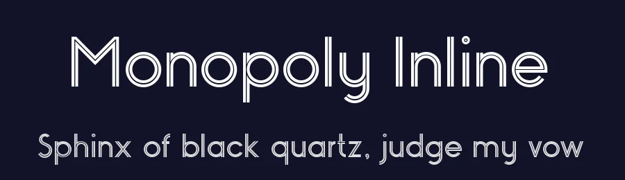 Monopoly Inline by NimaType — Sans Serif Font — thumbnail 2