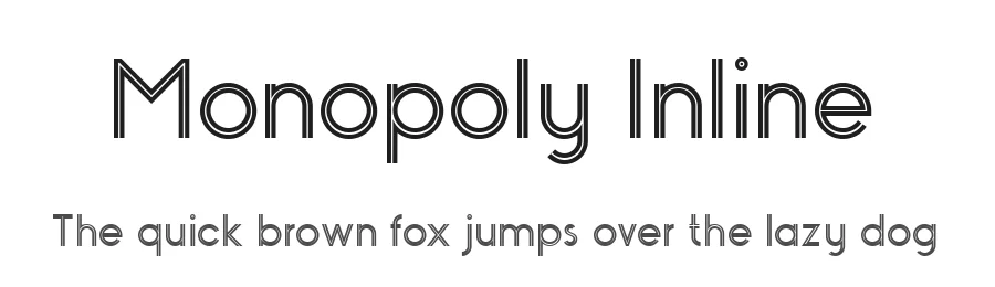 Monopoly Inline by NimaType — Sans Serif Font