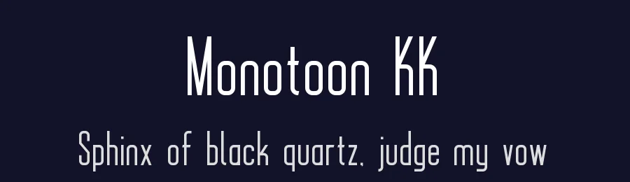 Monotoon KK by koeiekat — Sans Serif Font — thumbnail 2