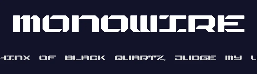 Monowire by Matt Wilson — Display Font — thumbnail 2
