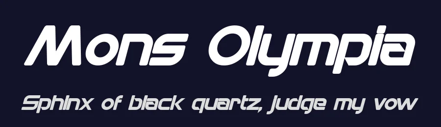 Mons Olympia by Pixel Sagas — Display Font — thumbnail 2