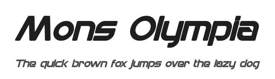 Mons Olympia by Pixel Sagas — Display Font