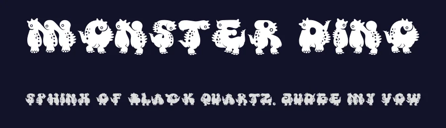 Monster DIno by Edy Wiyono — Decorative Font — thumbnail 2