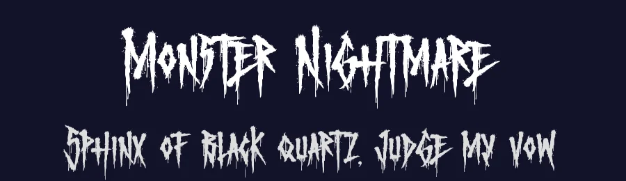 Monster Nightmare by Lettersiro Studio — Decorative Font — thumbnail 2