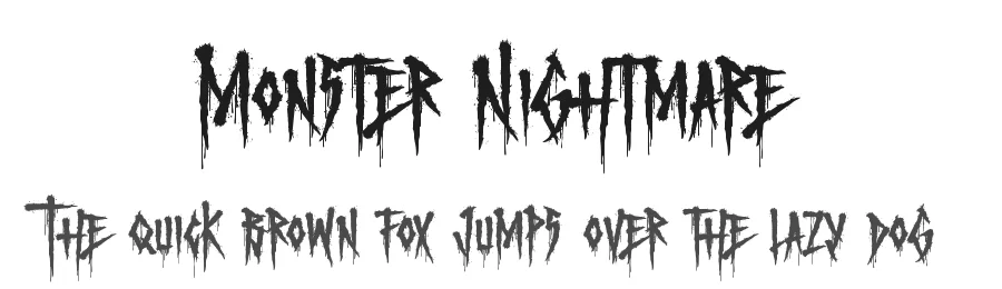 Monster Nightmare by Lettersiro Studio — Decorative Font