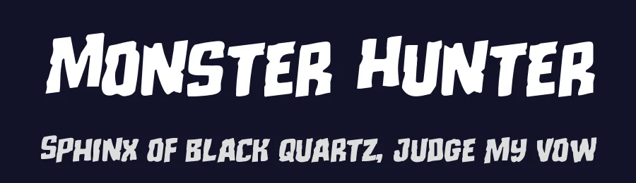 Monster Hunter by Iconian Fonts — Decorative Font — thumbnail 2