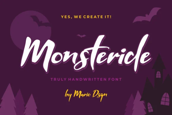 Monsteride Font by MarioDsgn β Script Handwritten Font