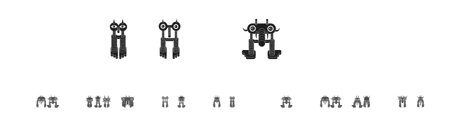 Monstero by Vladimir Nikolic — Dingbats Font
