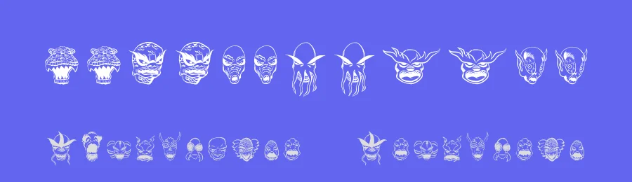 Monsters Among US Dingbats by Jorge Morón — Dingbats Font — thumbnail 3