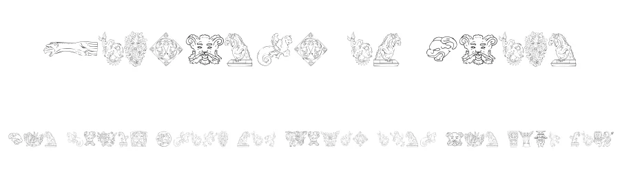 Monsters of Stone by Omega Font Labs — Dingbats Font