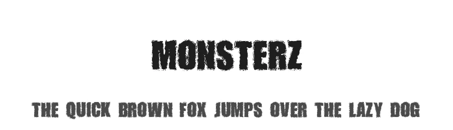Monsterz by Jayde Garrow — Decorative Font