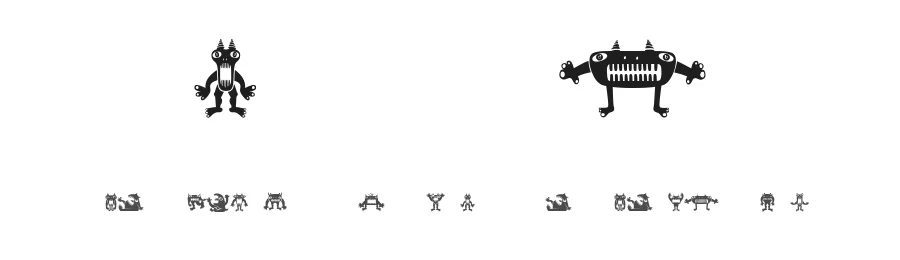 Monstra by Vladimir Nikolic — Dingbats Font