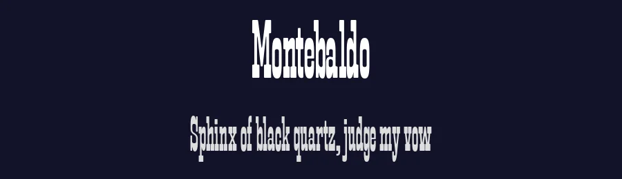 Montebaldo by Typodermic Fonts — Decorative Font — thumbnail 2