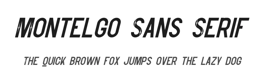 Montelgo Sans Serif
