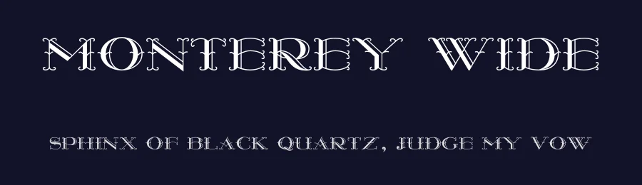 Monterey Wide by ClaudeP — Decorative Font — thumbnail 2