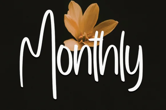 Monthly Font by Creativewhitee — Script Handwritten Font