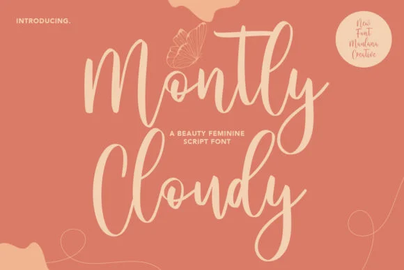 Montly Cloudy Font by Maulana Creative — Script Handwritten Font