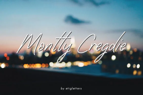 Montty Cregdie Font by etigletters — Script Handwritten Font