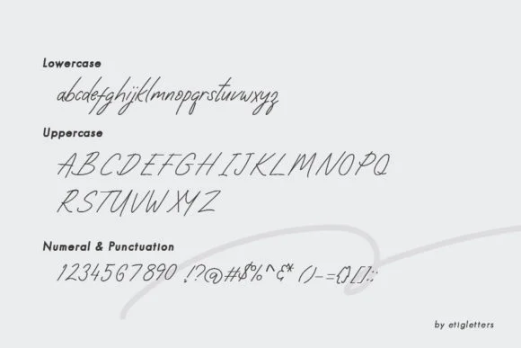 Montty Cregdie Font by etigletters — Script Handwritten Font — thumbnail 2