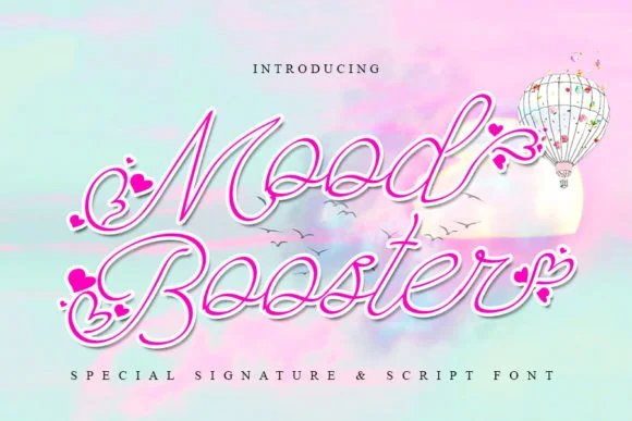 Mood Booster Font by Slenting Art by Slenting Art — Script Handwritten Font