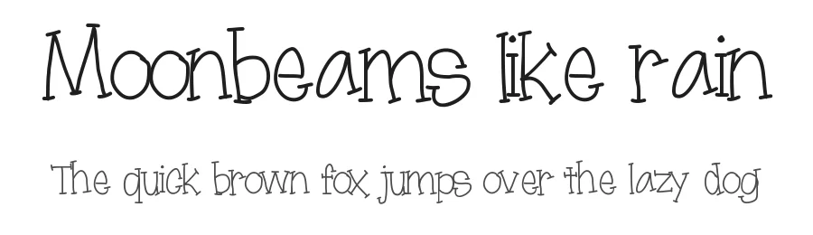 Moonbeams like rain
